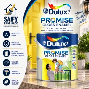 ICI Dulux Promise Gloss Enamel high-gloss paint for wood and metal — available at Saify Paint House Karachi
