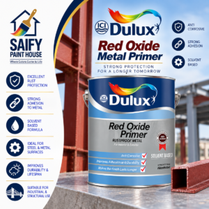 ICI Dulux Red Oxide Metal Primer rust-inhibiting primer — available at Saify Paint House Karachi