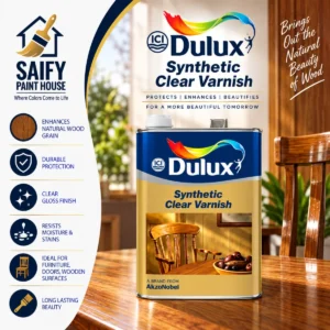 ICI Dulux Synthetic Clear Varnish wood varnish — available at Saify Paint House Karachi