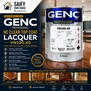 Genc NC Clear Top Coat VN100.40 — available at Saify Paint House Karachi