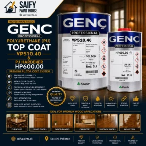 Genc PU Top Coat VP510.40 — available at Saify Paint House Karachi