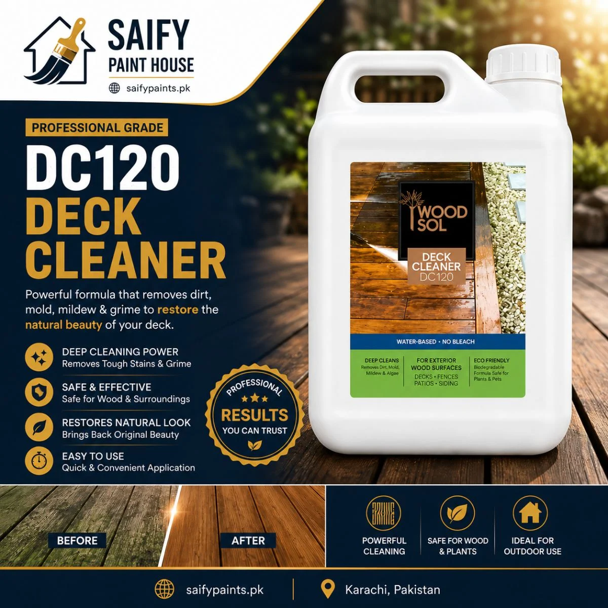 Genc Deck Cleaner — available at Saify Paint House Karachi