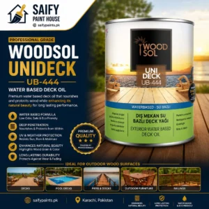 Genc Woodsol Unideck — available at Saify Paint House Karachi