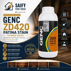 Genc ZD420 Patina Stain Thinner Based — available at Saify Paint House Karachi