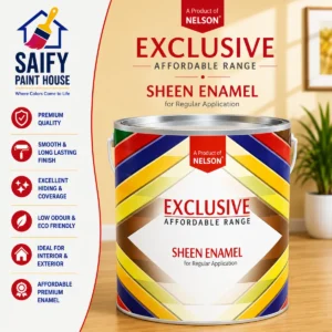 Nelson Exclusive Enamel economical gloss enamel — available at Saify Paint House Karachi