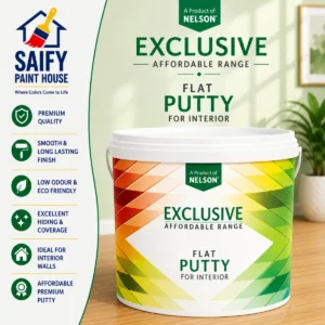 Nelson Exclusive Putty acrylic wall filler — available at Saify Paint House Karachi
