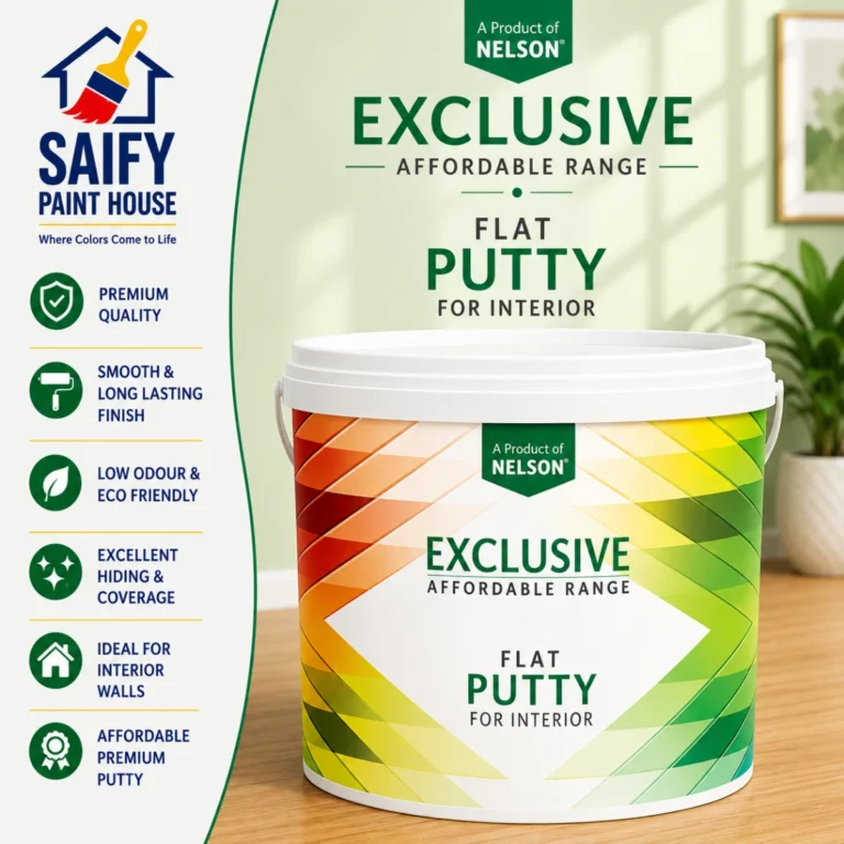 Nelson Exclusive Putty acrylic wall filler — available at Saify Paint House Karachi