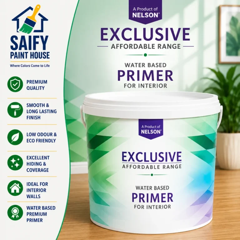 Nelson Exclusive Water Based Primer interior wall primer — available at Saify Paint House Karachi