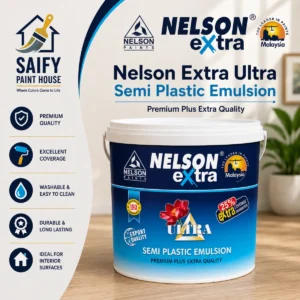 Nelson Extra Semi Plastic Emulsion premium interior paint — available at Saify Paint House Karachi
