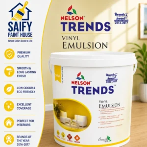 Nelson Trends Vinyl Emulsion affordable interior paint — available at Saify Paint House Karachi