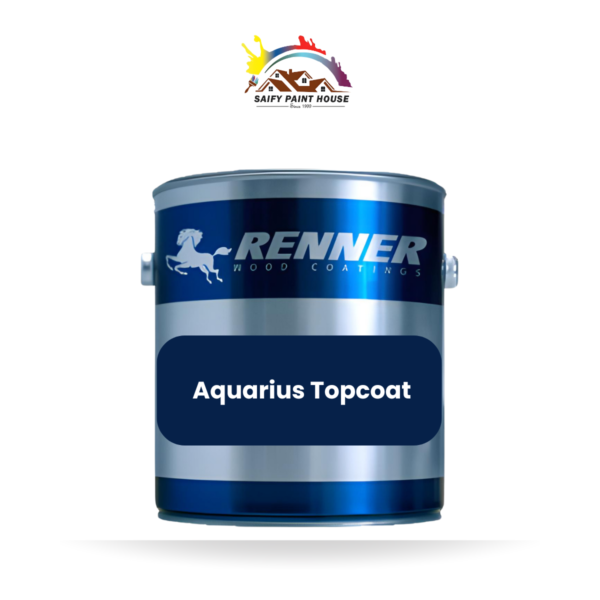 Renner Aquarius Topcoat – premium water-based satin wood finish with exceptional scratch resistance and superior coverage for furniture and vertical surfaces.