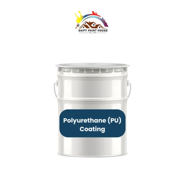 Polyurethane (PU) Coating applied on industrial surfaces for corrosion and impact resistance in marine environments.