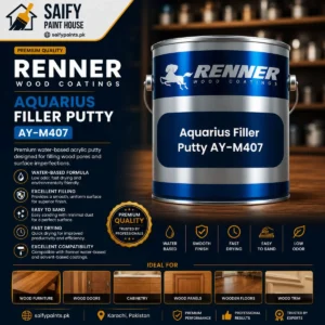 Renner Aquarius Filler Putty AY-M407 — available at Saify Paint House Karachi