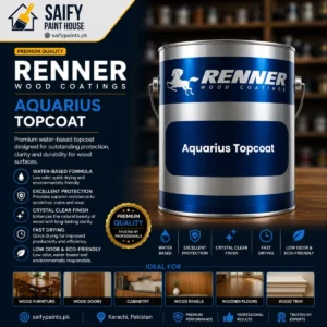 Renner Aquarius Topcoat — available at Saify Paint House Karachi