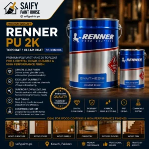 Renner PU 2K Clear Topcoat FO-XXM006 — available at Saify Paint House Karachi