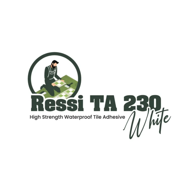 Ressi TA 230 White – A premium tile adhesive for porcelain, marble, granite, ceramic, and glass tile installations in dry and wet areas.