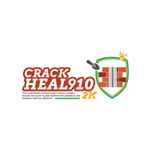 Crack Heal 910 2K – A two-component cement-based flexible mortar for filling service conduits, large holes, and uneven masonry surfaces.