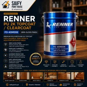 Renner PU 2K Topcoat FO-40M006 Semi-Gloss Finish — available at Saify Paint House Karachi