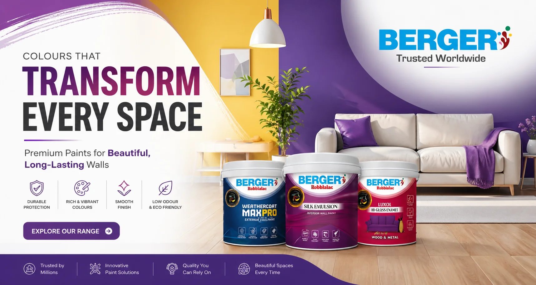 Berger Paints in Karachi — Buy from Saify Paint House authorized stockist DHA
