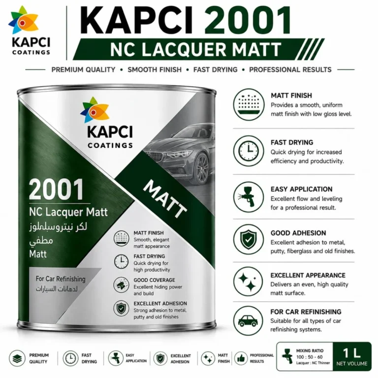 Kapci 2001 NC Lacquer Matt — available at Saify Paint House Karachi