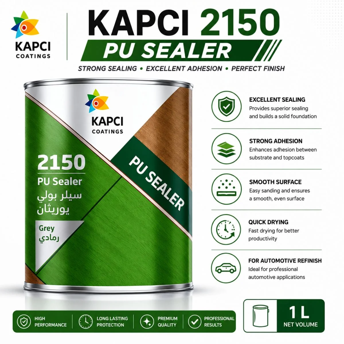 Kapci 2150 PU Sealer — available at Saify Paint House Karachi