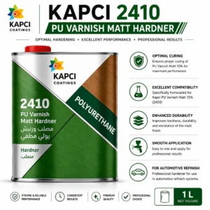 Kapci 2410 PU Varnish Matt Hardner — available at Saify Paint House Karachi