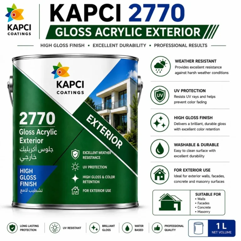 Kapci 2770 Gloss Acrylic Exterior — available at Saify Paint House Karach