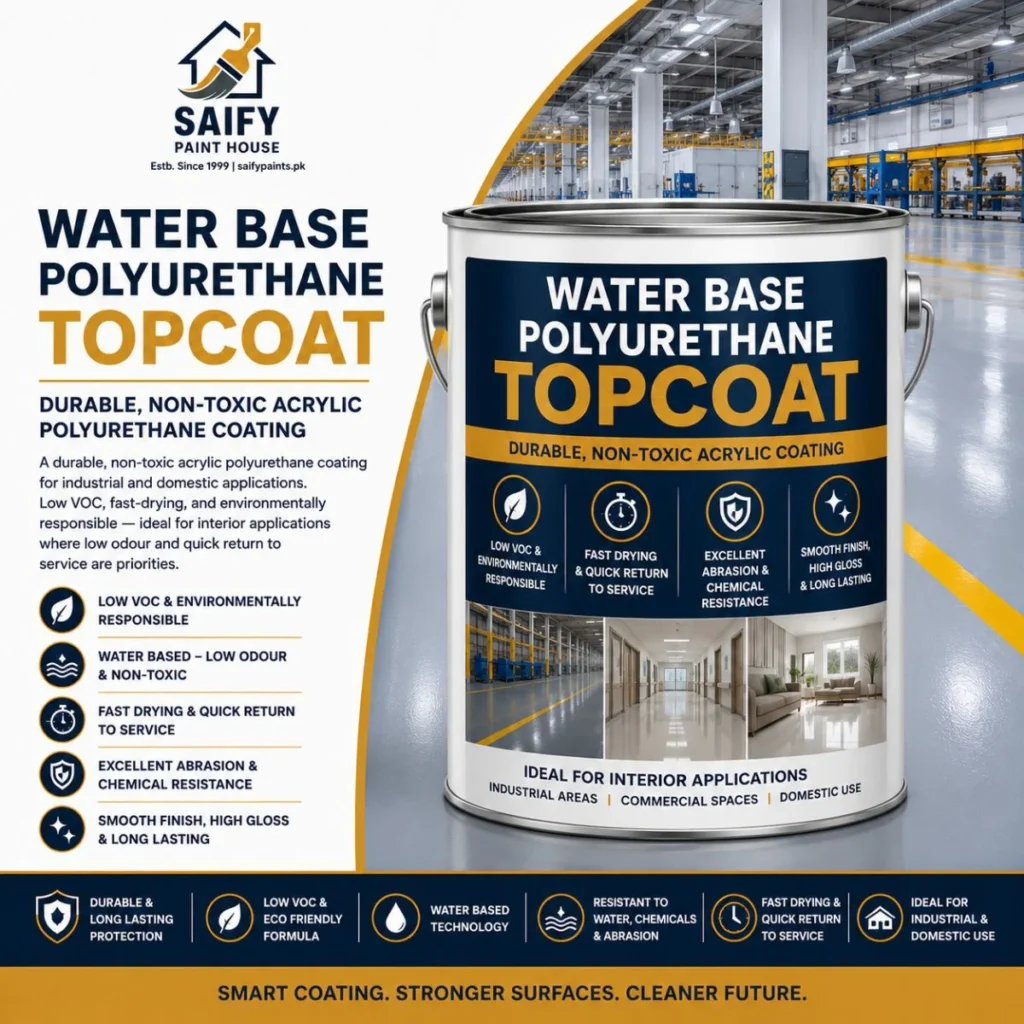 Water Base Polyurethane Topcoat — Saify Paint House Karachi