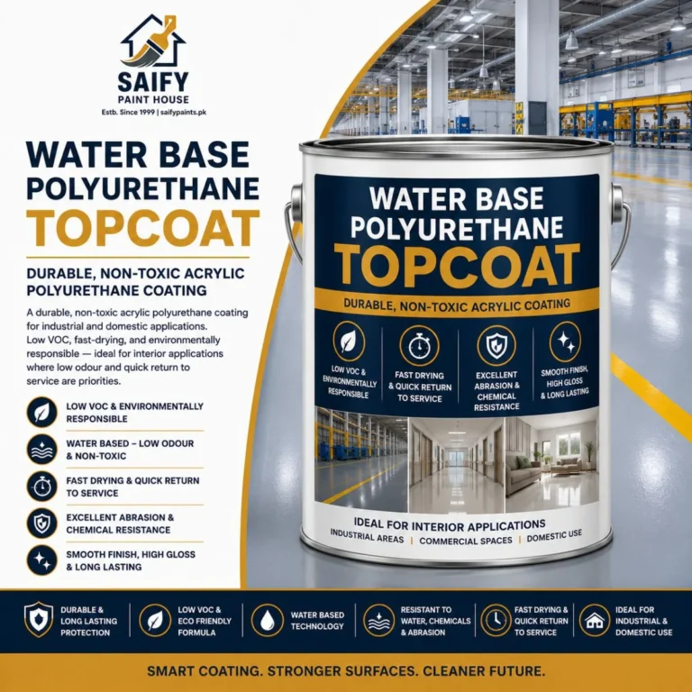 Water Base Polyurethane Topcoat — Saify Paint House Karachi