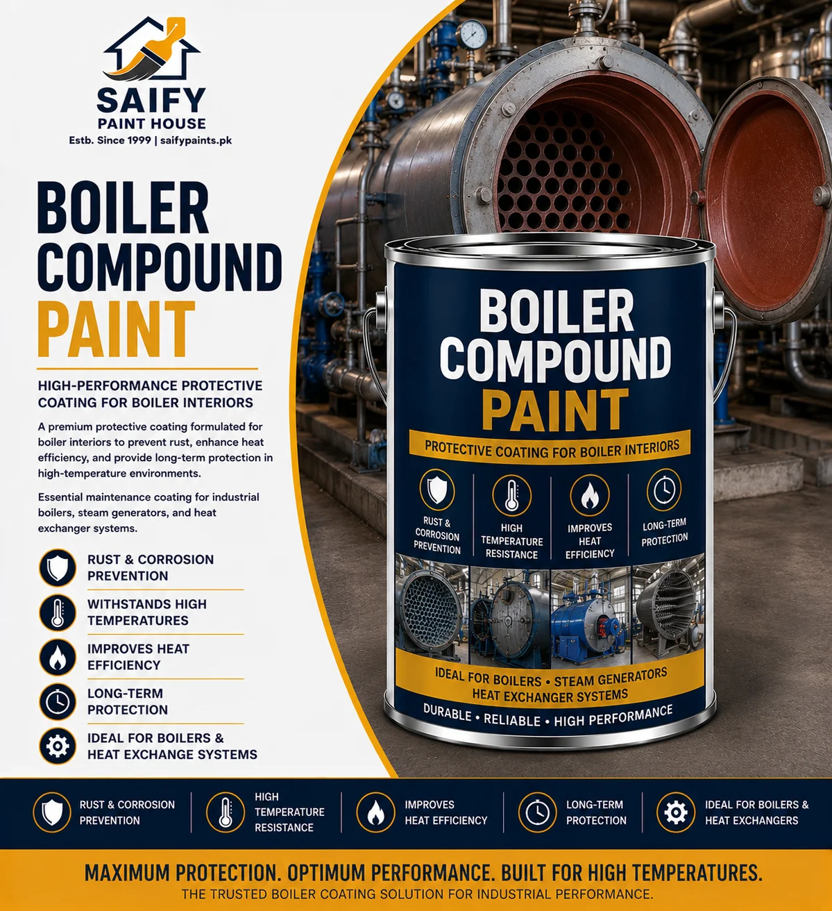 Boiler Compound Paint protective coating for boilers — Saify Paint House Karachi