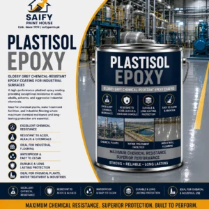 Plastisol Epoxy chemical-resistant industrial coating — Saify Paint House Karachi