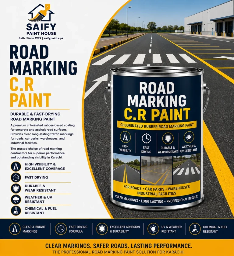 Road Marking CR Paint chlorinated rubber for roads — Saify Paint House Karachi