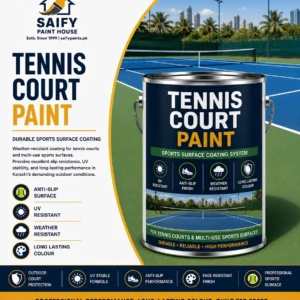 Tennis Court Paint weather-resistant sports surface coating — Saify Paint House Karachi