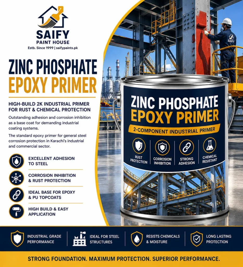 Zinc Phosphate Epoxy Primer corrosion protection — Saify Paint House Karachi