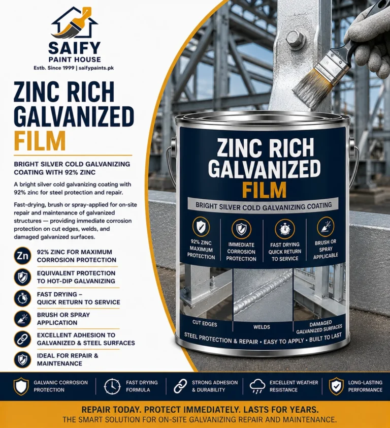 Zinc Rich Galvanized Film cold galvanizing coating — Saify Paint House Karachi