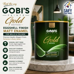 Gobi's Gold Matt Enamel alkyd matt finish paint — available at Saify Paint House Karachi