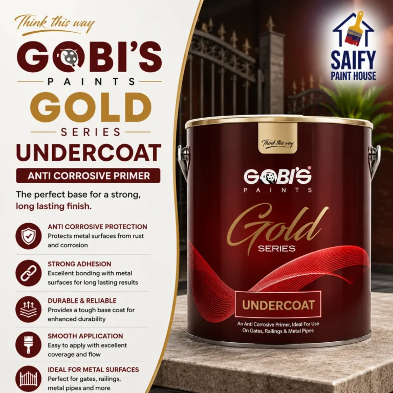 Gobi's Gold Undercoat premium alkyd undercoat — available at Saify Paint House Karachi