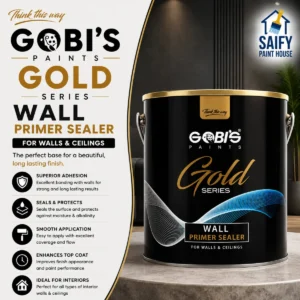 Gobi's Gold Wall Sealer premium alkyd primer sealer — available at Saify Paint House Karachi
