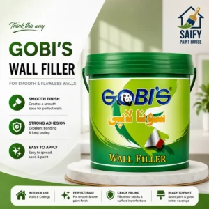 Gobi's Sona Lapi water-based wall putty — available at Saify Paint House Karachi