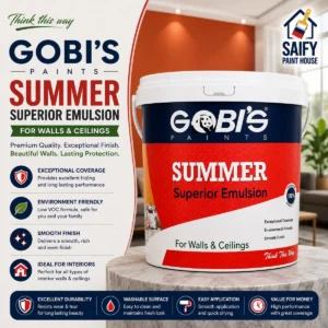 Gobi's Summer Superior Emulsion economical interior paint — available at Saify Paint House Karachi