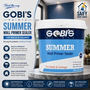 Gobi's Summer Wall Primer Sealer economical water-based sealer — available at Saify Paint House Karachi