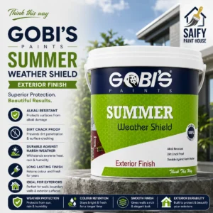 Gobi's Summer Weather Shield economical exterior paint — available at Saify Paint House Karachi