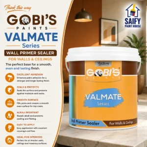 Gobi's Valmate Wall Primer Sealer water-based primer — available at Saify Paint House Karachi