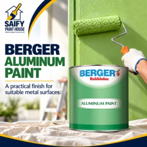 Berger Aluminum Paint metallic paint for metal surfaces — available at Saify Paint House Karachi