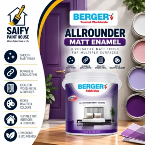 Berger All-Rounder Matt Enamel matt enamel for wood and metal — available at Saify Paint House Karachi