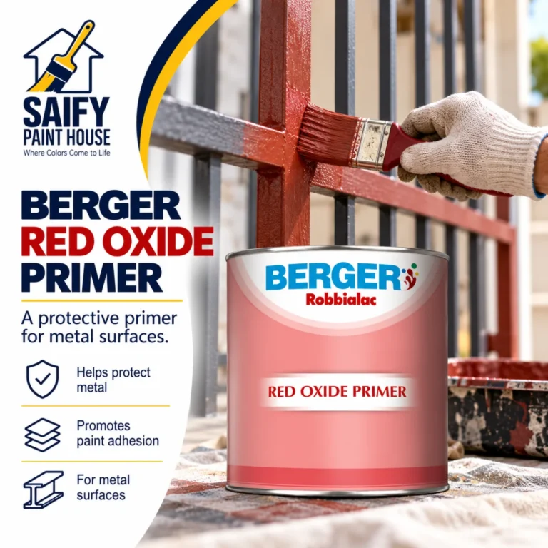 Berger Red Oxide Primer anti-corrosive metal primer — available at Saify Paint House Karachi