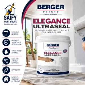 Berger Elegance Ultra Seal Primer interior water-based primer — available at Saify Paint House Karachi