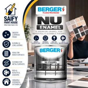 Berger NU Enamel high gloss enamel — available at Saify Paint House Karachi