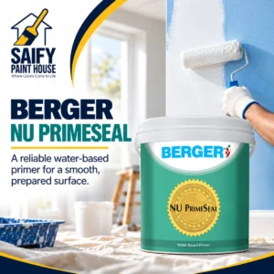 Berger NU Prime Seal interior primer for new plaster — available at Saify Paint House Karachi