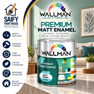 Wallman Premium Matt Enamel available at Saify Paint House Karachi